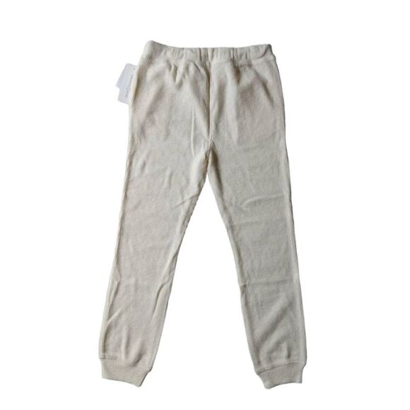 Treasure & Bond Ivory Cream Ribbed Drawstring Joggers Girls Size Large 10/12 - Picture 2 of 14